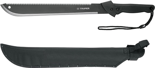 Machete Serrucho de Doble Filo 46 cm Funda Cinturon Truper